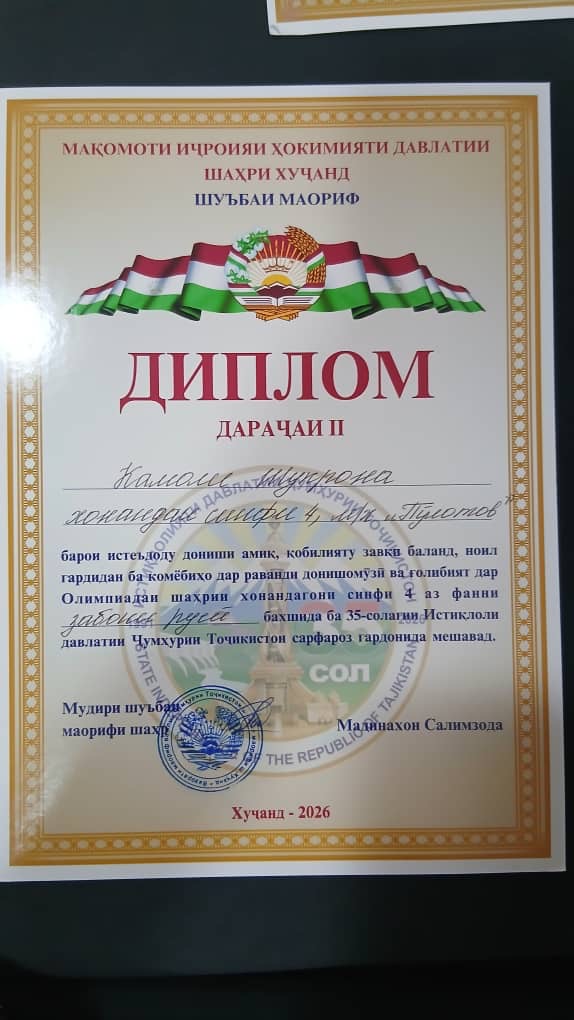 Дастовардҳои мактаби ибтидоӣ